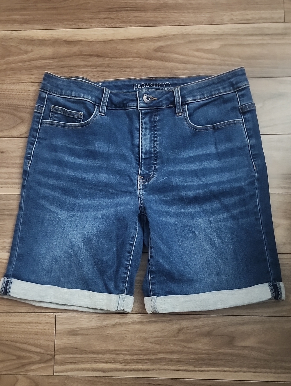 Parasuco Dark Blue Roll-Cuff Denim Shorts